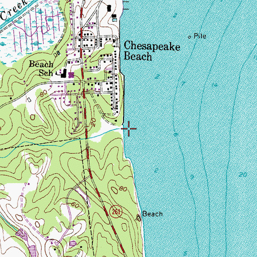 Topographic Map of Bayfront Park, MD