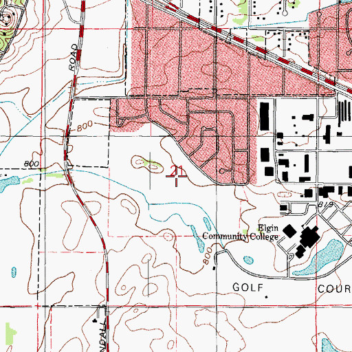 Topographic Map of College Park, IL