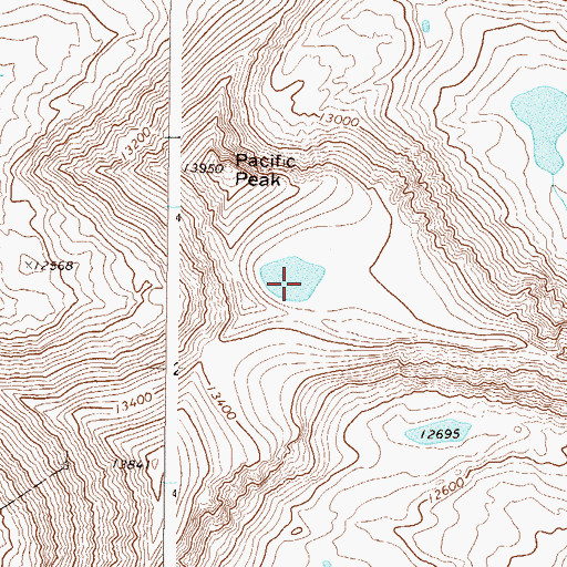 Topographic Map of Pacific Tarn, CO