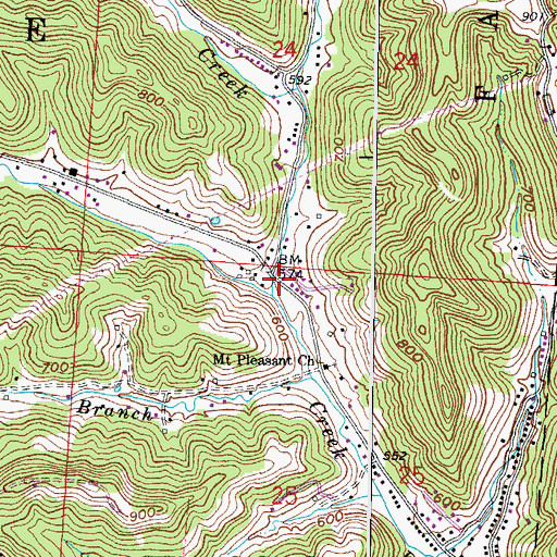 Topographic Map of Howell Post Office (historical), OH