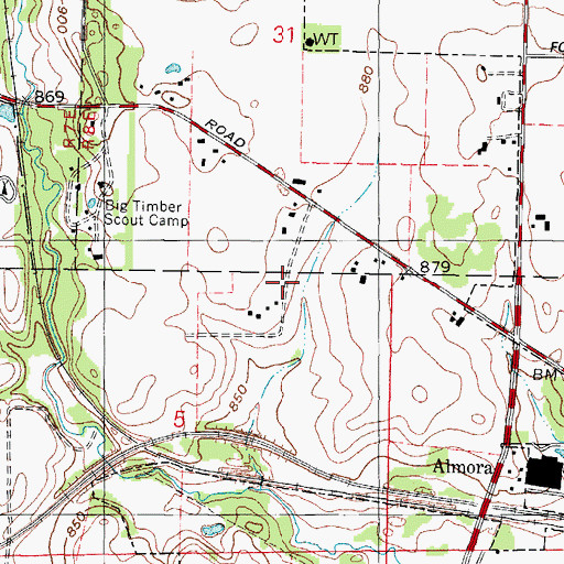 Topographic Map of Elgin Corporate Center, IL