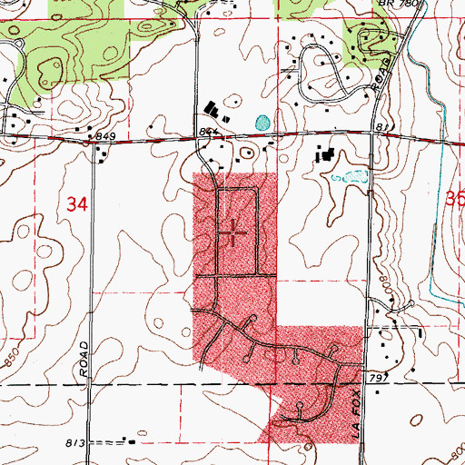 Topographic Map of Appaloosa West, IL