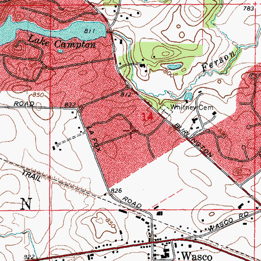 Topographic Map of Burning Tree, IL