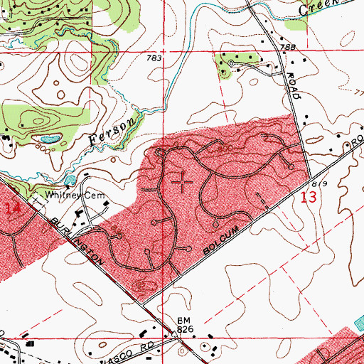 Topographic Map of Deer Run, IL