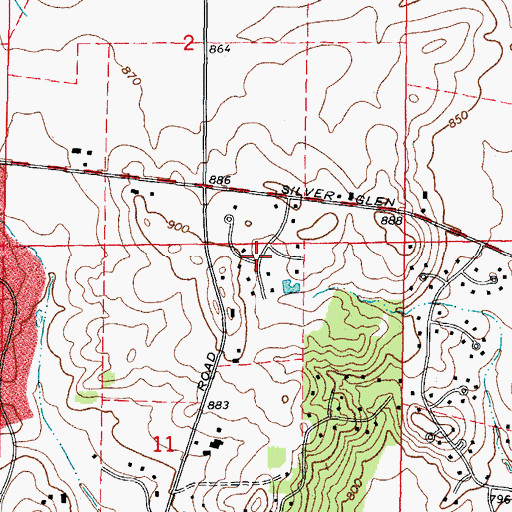 Topographic Map of Hastings, IL