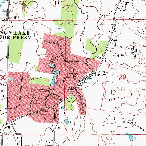 Topographic Map of Heaton Park, IL