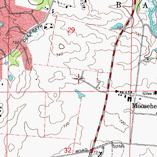 Topographic Map of Heritage West, IL
