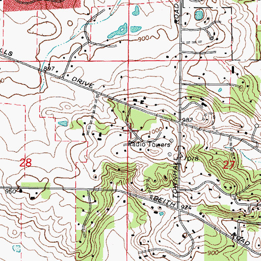 Topographic Map of High Point, IL