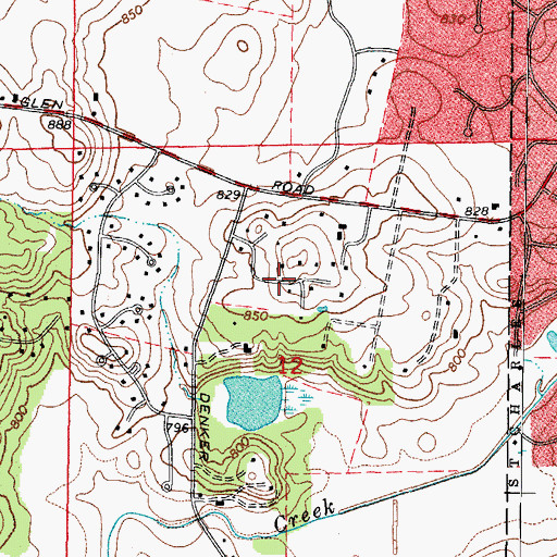 Topographic Map of Homeward Hill, IL