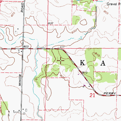 Topographic Map of Long Grove Forest Preserve, IL