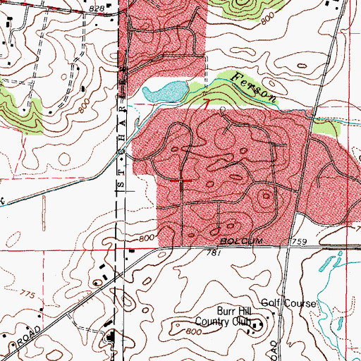 Topographic Map of Mallard Lake South, IL