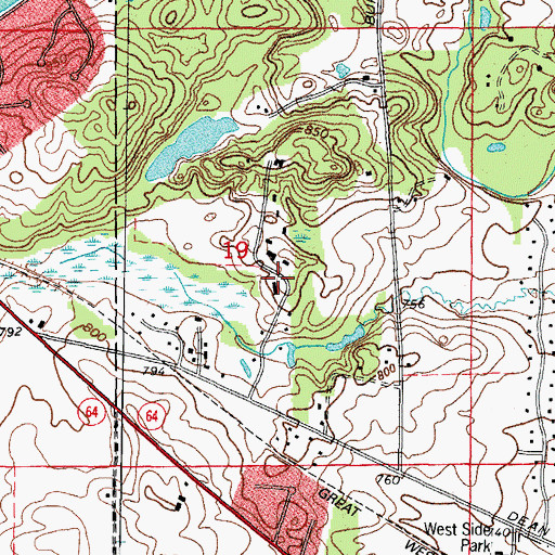 Topographic Map of Pheasant Run, IL