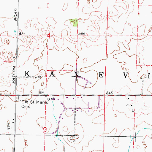 Topographic Map of Pine View, IL