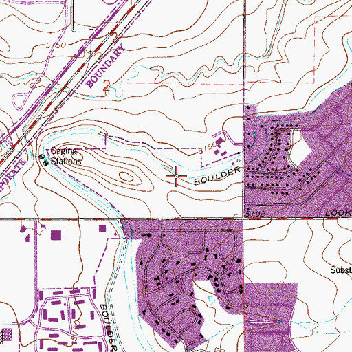 Topographic Map of Boulder and Whiterock Ditch, CO