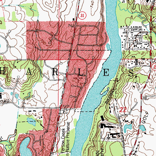 Topographic Map of Thornley, IL