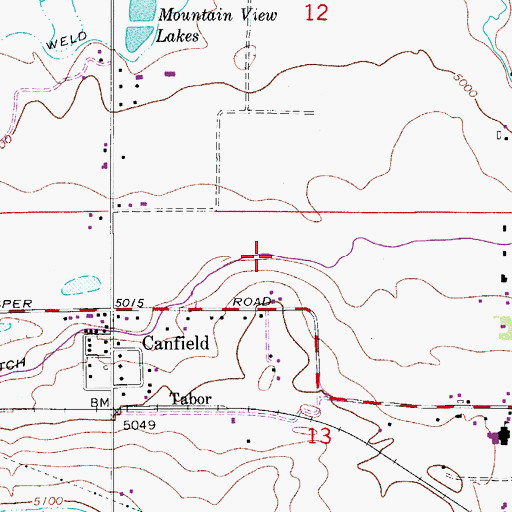 Topographic Map of Lower Boulder Ditch, CO