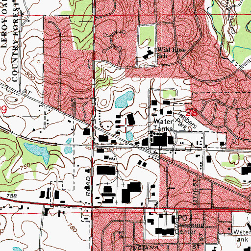 Topographic Map of Foundry Business Park, IL