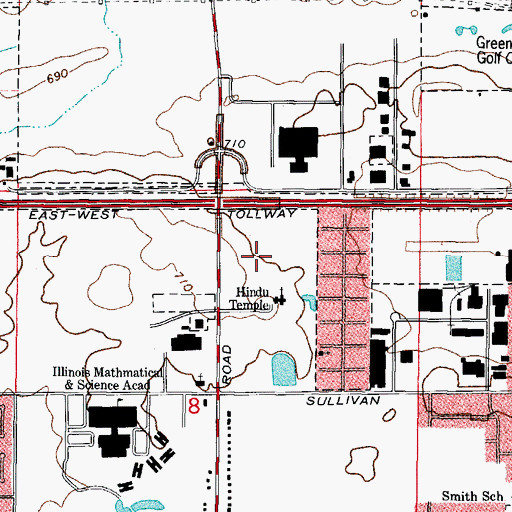 Topographic Map of Landmark Industrial Park, IL