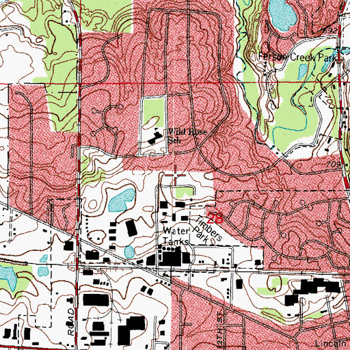 Topographic Map of Driessen Park, IL