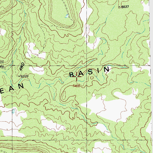 Topographic Map of McLean Basin, CO