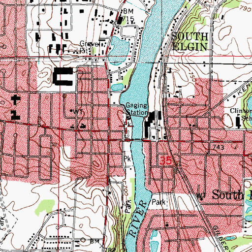 Topographic Map of Panton Mill Park, IL
