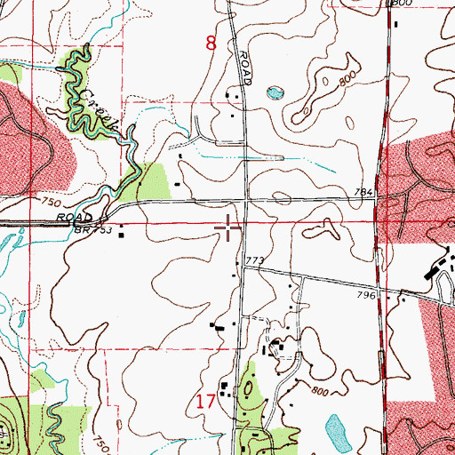 Topographic Map of Saint Charles Athletic Field, IL