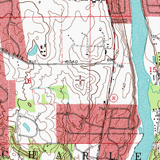 Topographic Map of Wredling Sports Complex, IL