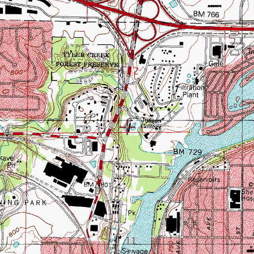 Topographic Map of Volkman Hall, IL