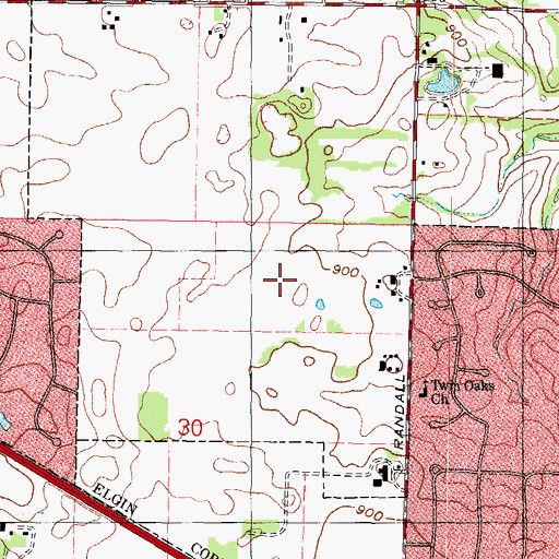 Topographic Map of Northwest Corporate Center, IL