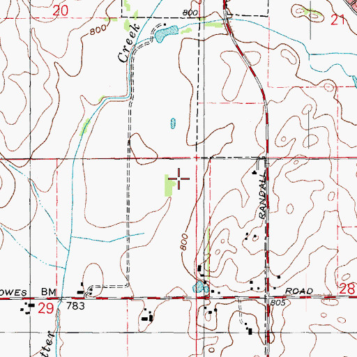 Topographic Map of College Green Park, IL