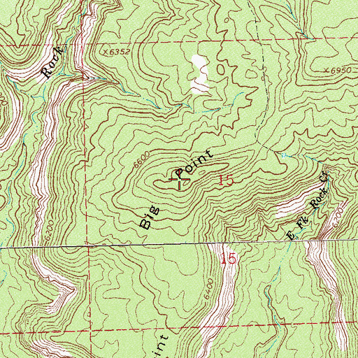 Topographic Map of Big Point, CO