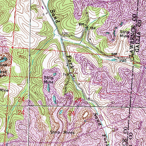 Topographic Map of Okey Post Office (historical), OH
