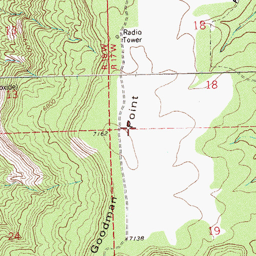 Topographic Map of Goodman Point, CO