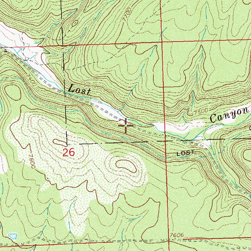 Topographic Map of Lost Canyon Ditch, CO