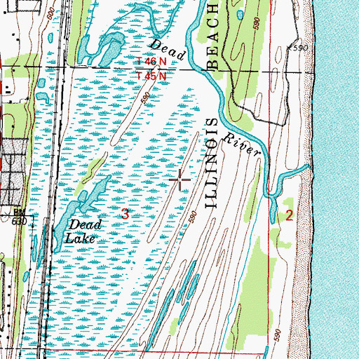 Topographic Map of Illinois Beach Nature Preserve, IL