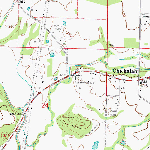 Topographic Map of Fullton Cemetery, AR