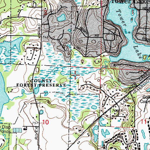 Topographic Map of Wagner Fen Nature Preserve, IL