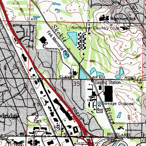 Topographic Map of Congregation Solel Library, IL
