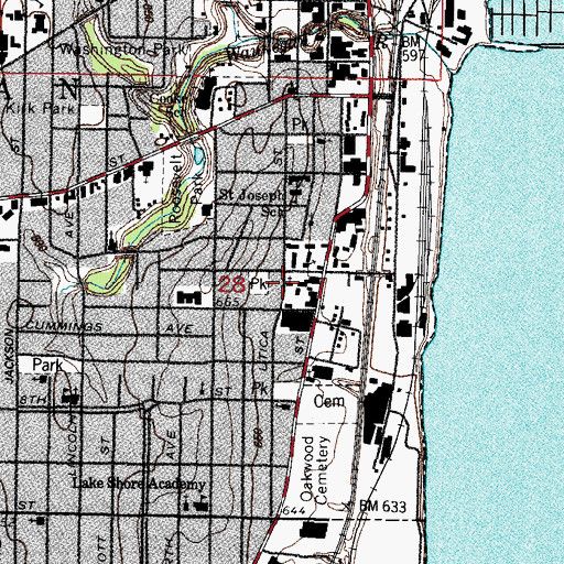 Topographic Map of Armenian Evangelical Church, IL