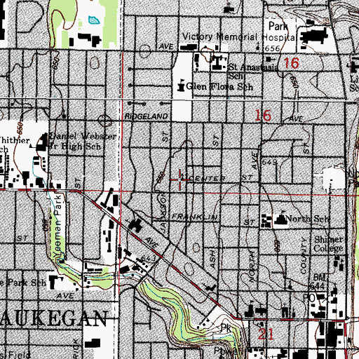 Topographic Map of Church of the Foursquare Gospel, IL
