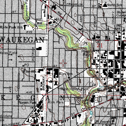 Topographic Map of Full Gospel Tabernacle, IL