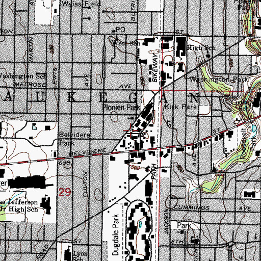 Topographic Map of Kingdom Hall of Jehovahs Witnesses, IL