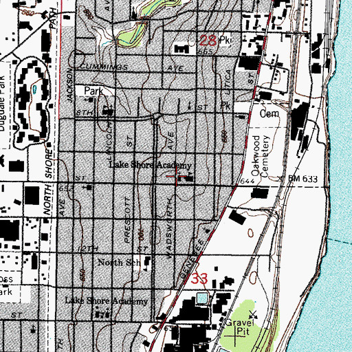 Topographic Map of Mother of God Roman Catholic Church, IL