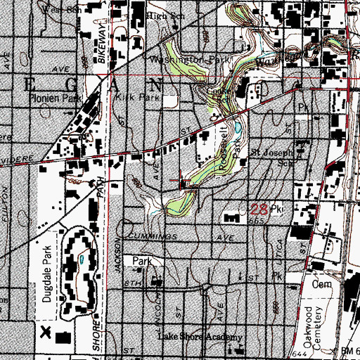 Topographic Map of Saint Marks Lutheran Church, IL