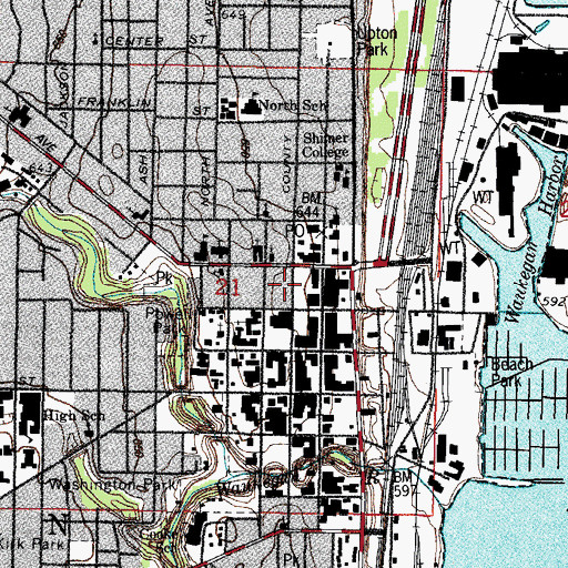 Topographic Map of Saint Nikolas Serbian Orthodox Church, IL