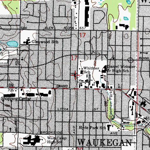 Topographic Map of Saint Paul's Lutheran Church, IL