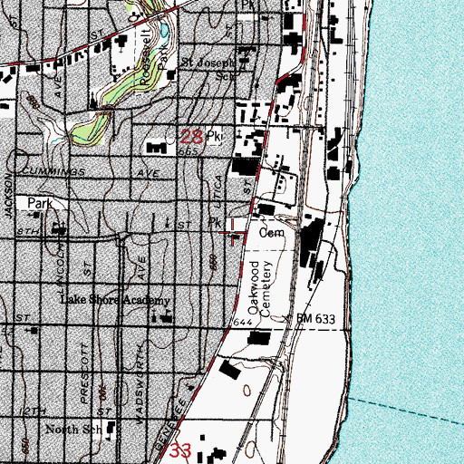 Topographic Map of Shiloh Baptist Church, IL