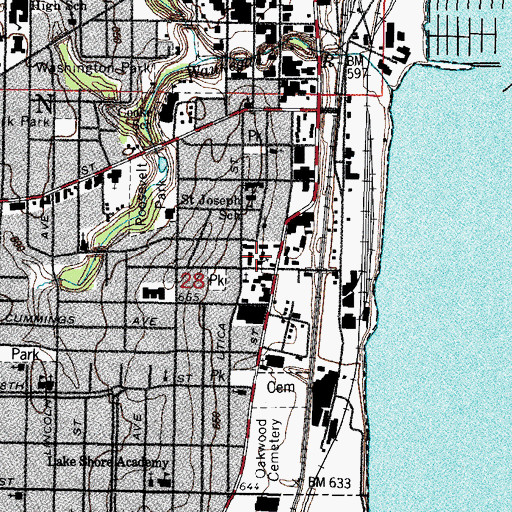 Topographic Map of Trinity African Methodist Episcopal Church, IL