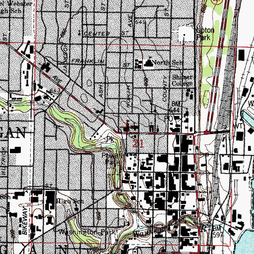 Topographic Map of Immaculate Conception School, IL