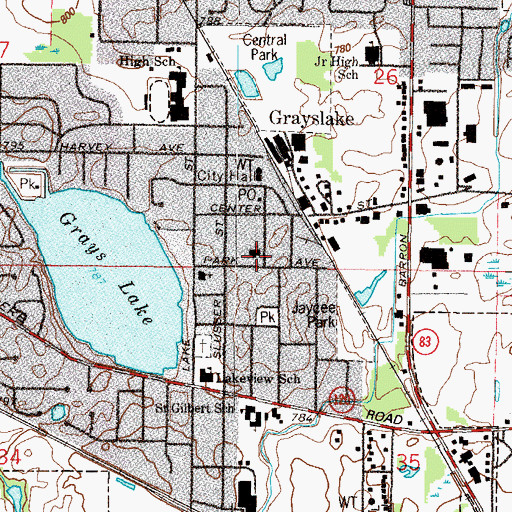 Topographic Map of United Protestant Church, IL